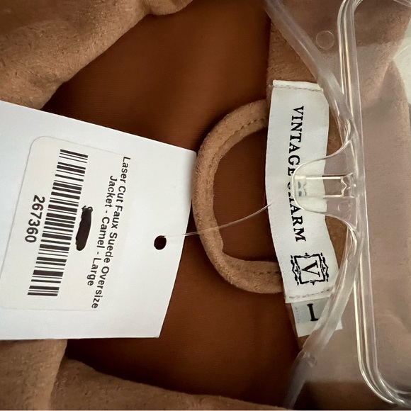 Camel color button front shirt (shacket) - Picture 5 of 7